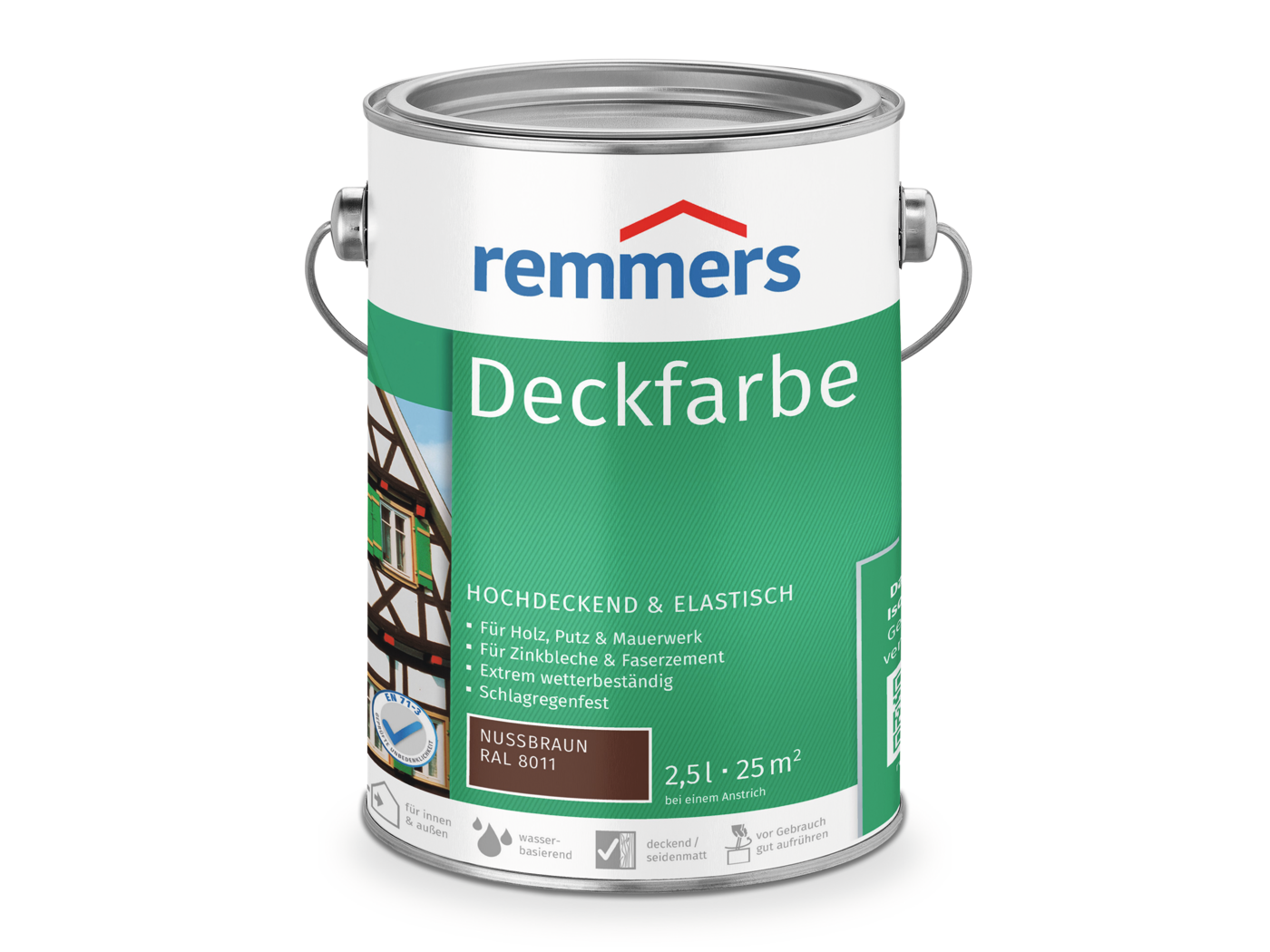 Remmers DECKFARBE NUSSBRAUN RAL 8011  2,50 LTR