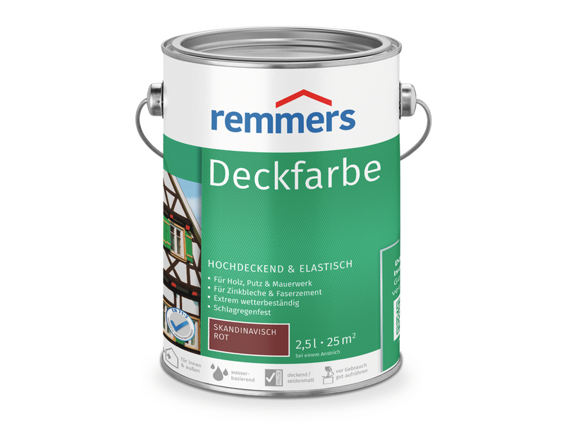 DECKFARBE SKANDINAVISCH ROT 2,50 LTR