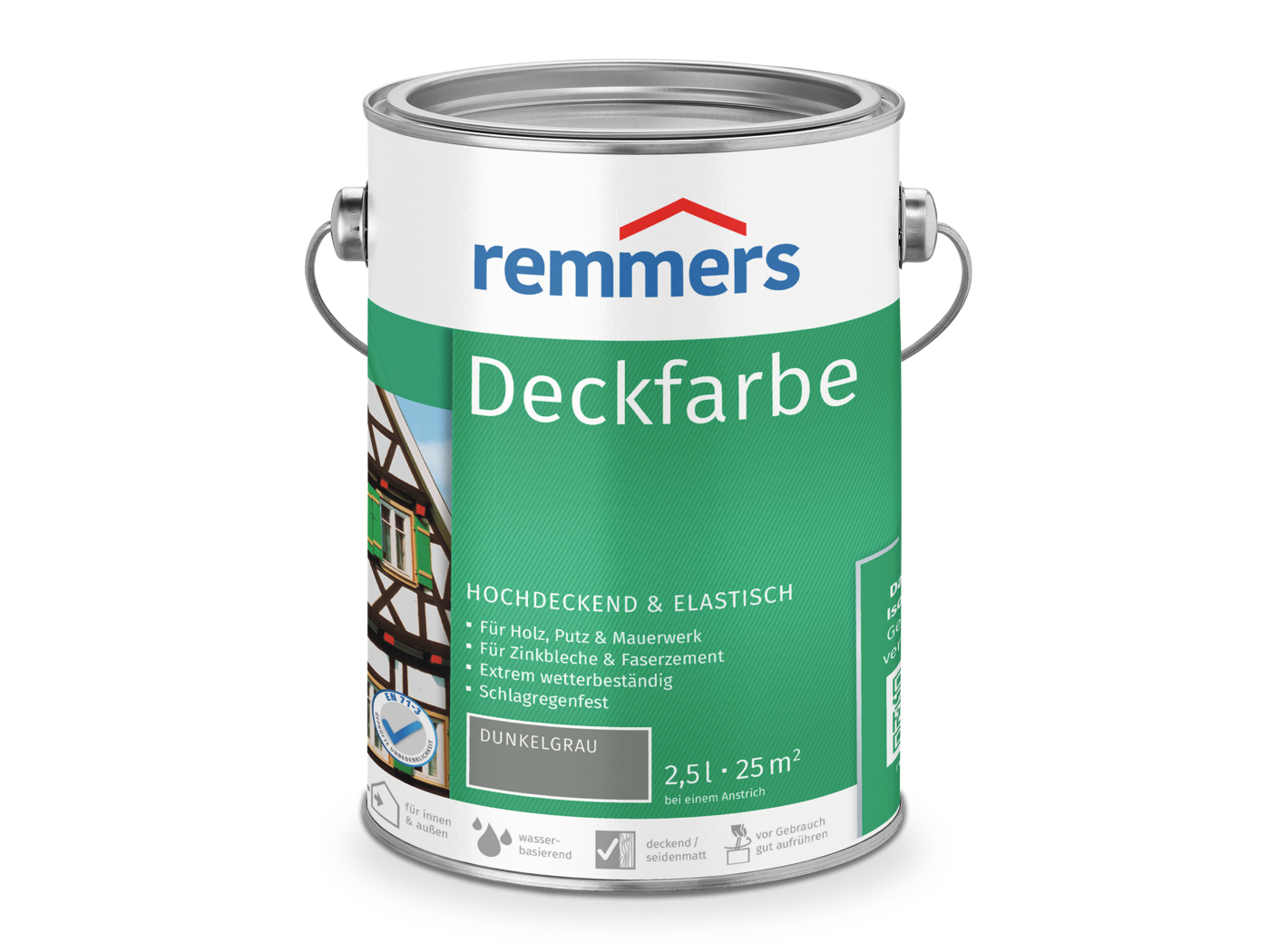Remmers DECKFARBE DUNKELGRAU  2,50 LTR