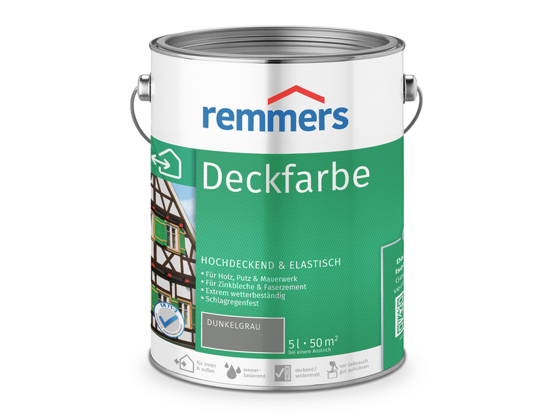 DECKFARBE DUNKELGRAU 5,00 LTR