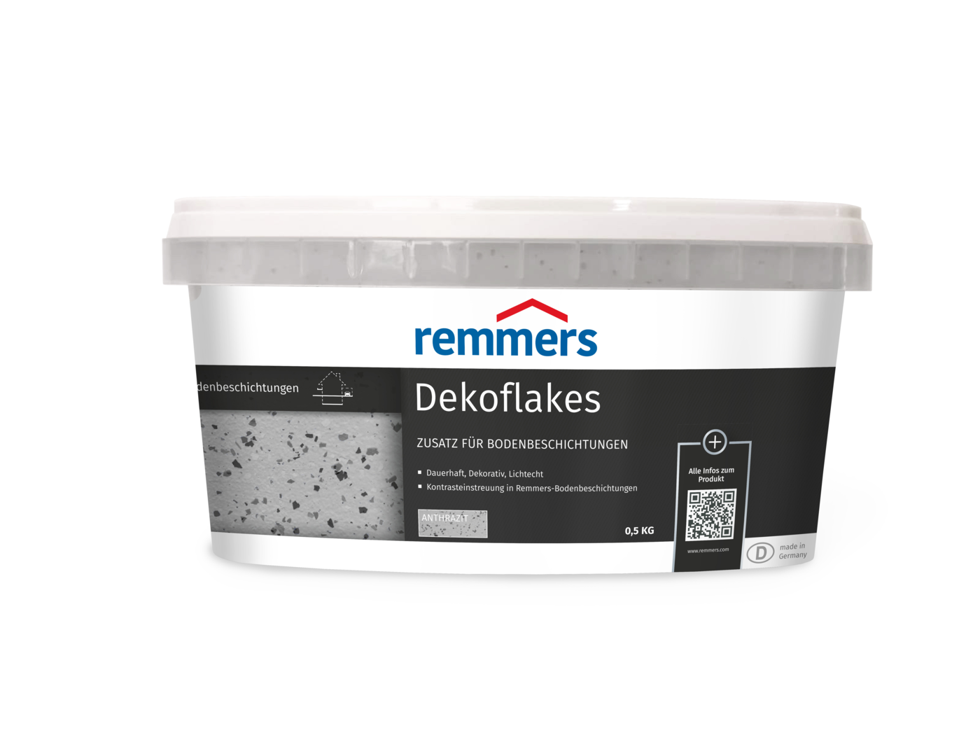 DEKOFLOCKEN ANTHRAZIT  0,50 KG
