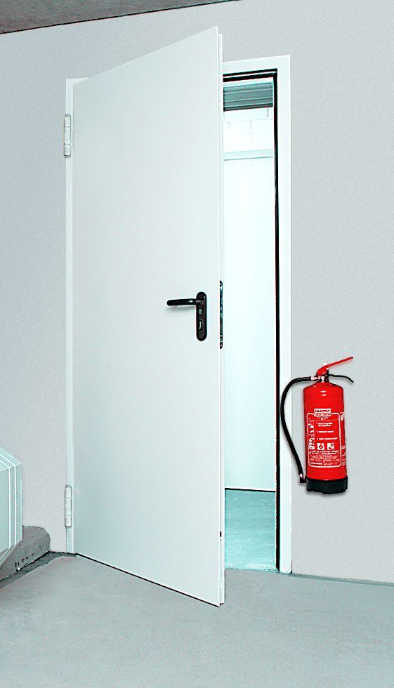 MZ/FH-Tuerelement verzinkt 875 x 1800 mm H8-5/MZ T30-1, inkl. Druecker und Dichtung