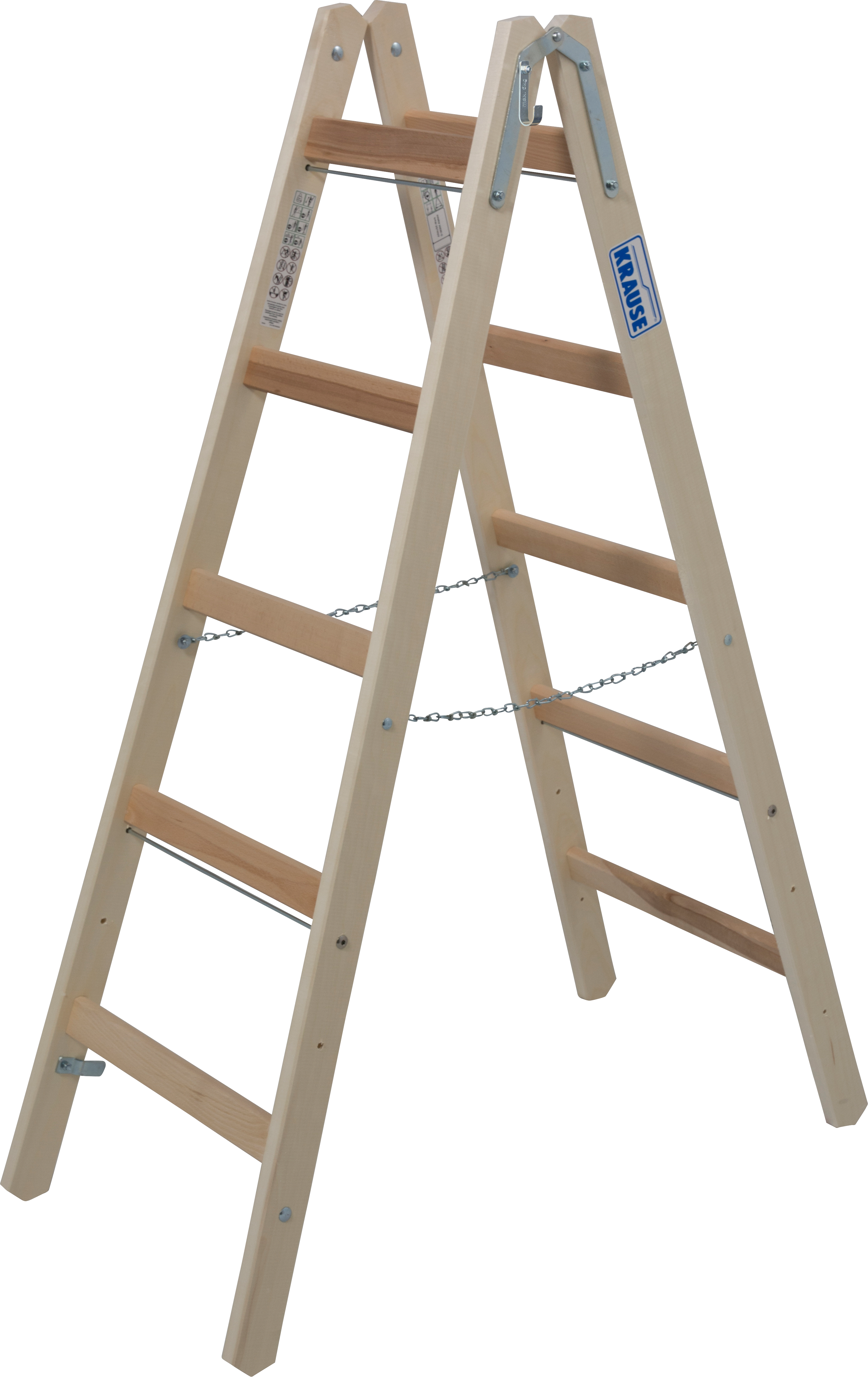 Stabilo Sprossen Doppelleiter Holz