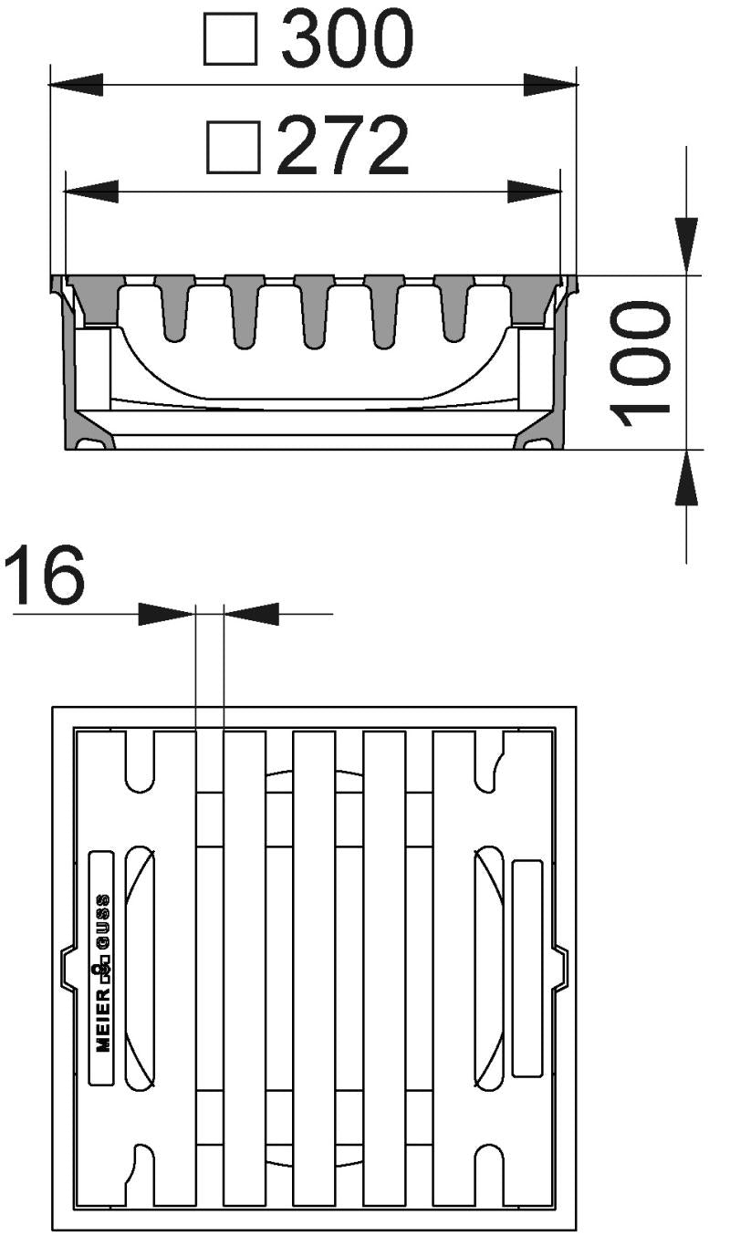 Guss Aufsatz für Hofeinlauf DN 300