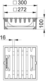 Guss Aufsatz für Hofeinlauf DN 300