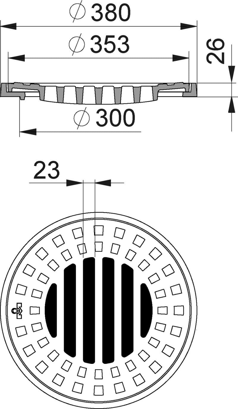 Guss Aufsatz für Hofeinlauf DN 300