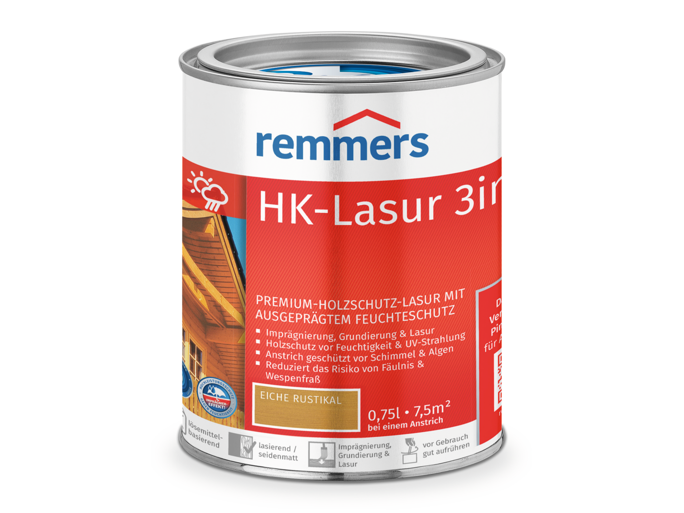 HK-LASUR 3 IN 1 PLUS EICHE RUSTIKAL RC-360 0,75 LTR