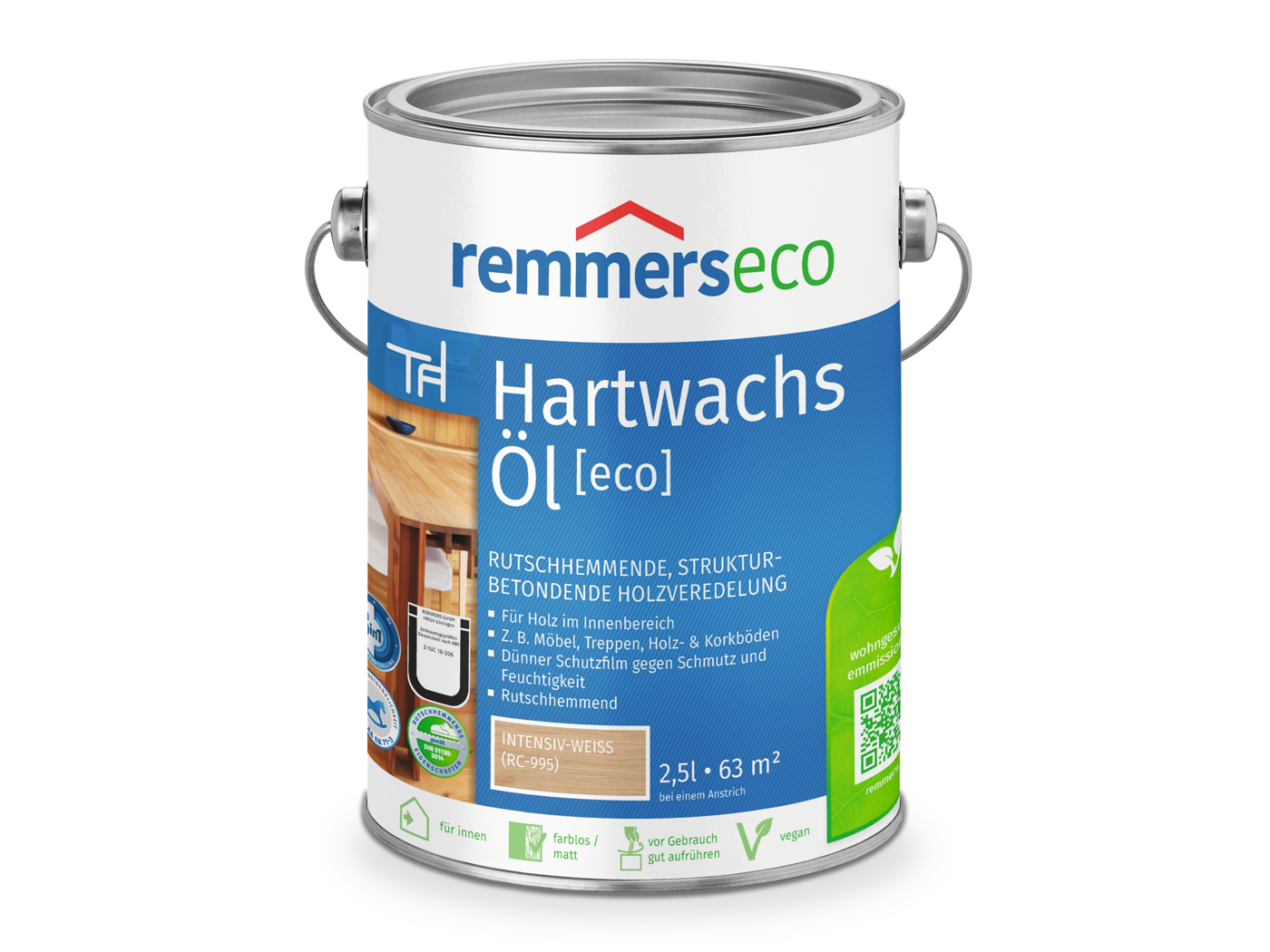 Remmers HARTWACHS-ÖL [eco] INTENSIV-WEIß RC-995  2,50 LTR