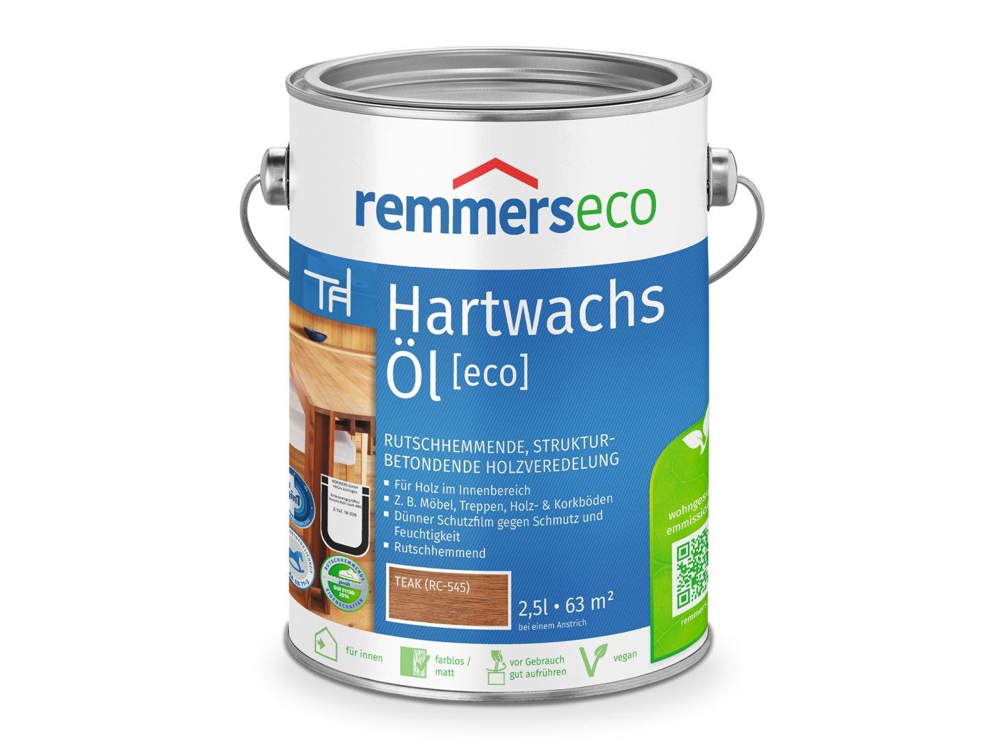 Remmers HARTWACHS-ÖL [eco] TEAK RC-545  2,50 LTR