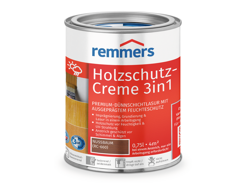 HOLZSCHUTZ-CREME NUSSBAUM 750ML