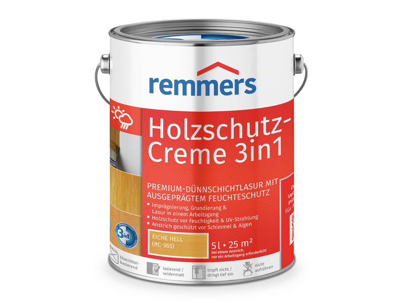 HOLZSCHUTZ-CREME EICHE HELL 5,00 LTR
