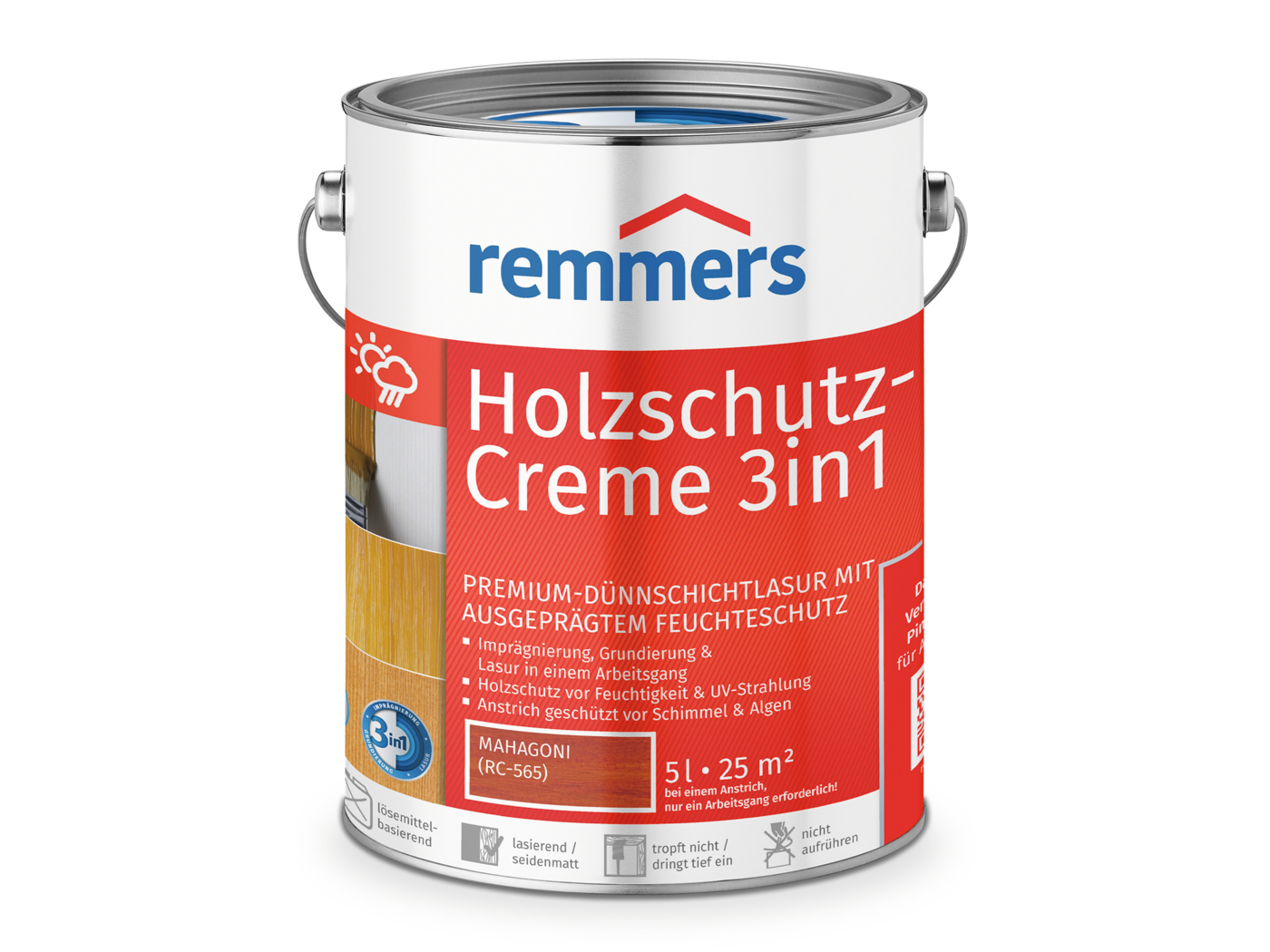 Remmers HOLZSCHUTZ-CREME MAHAGONI RC-565  5,00 LTR