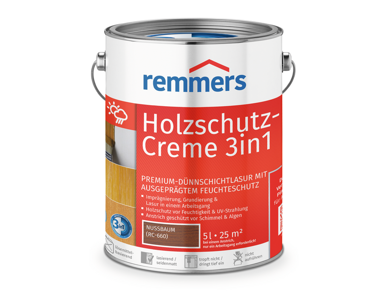 HOLZSCHUTZ-CREME NUSSBAUM 5,00 LTR