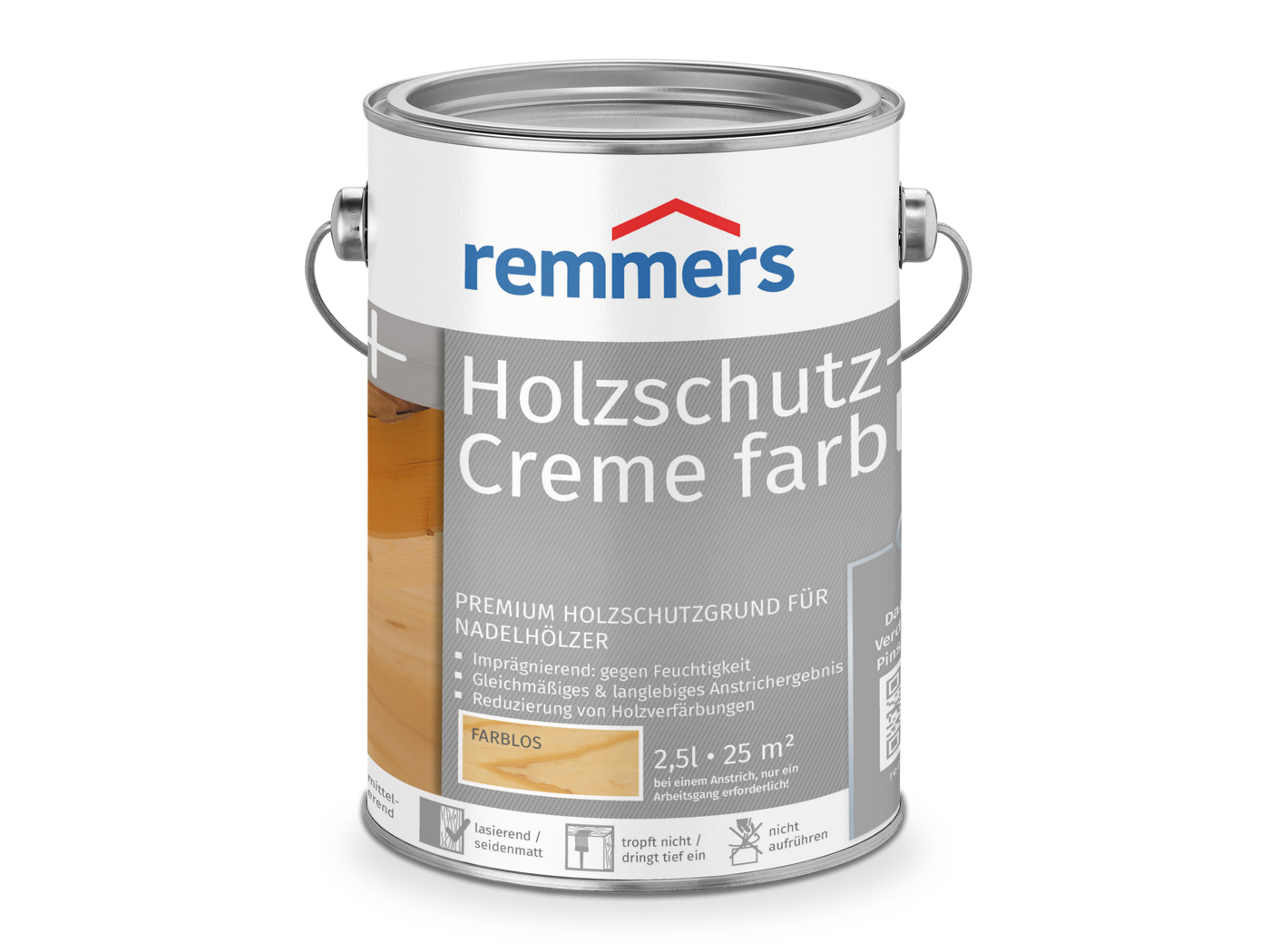 Remmers HOLZSCHUTZ-CREME FARBLOS  2,50 LTR
