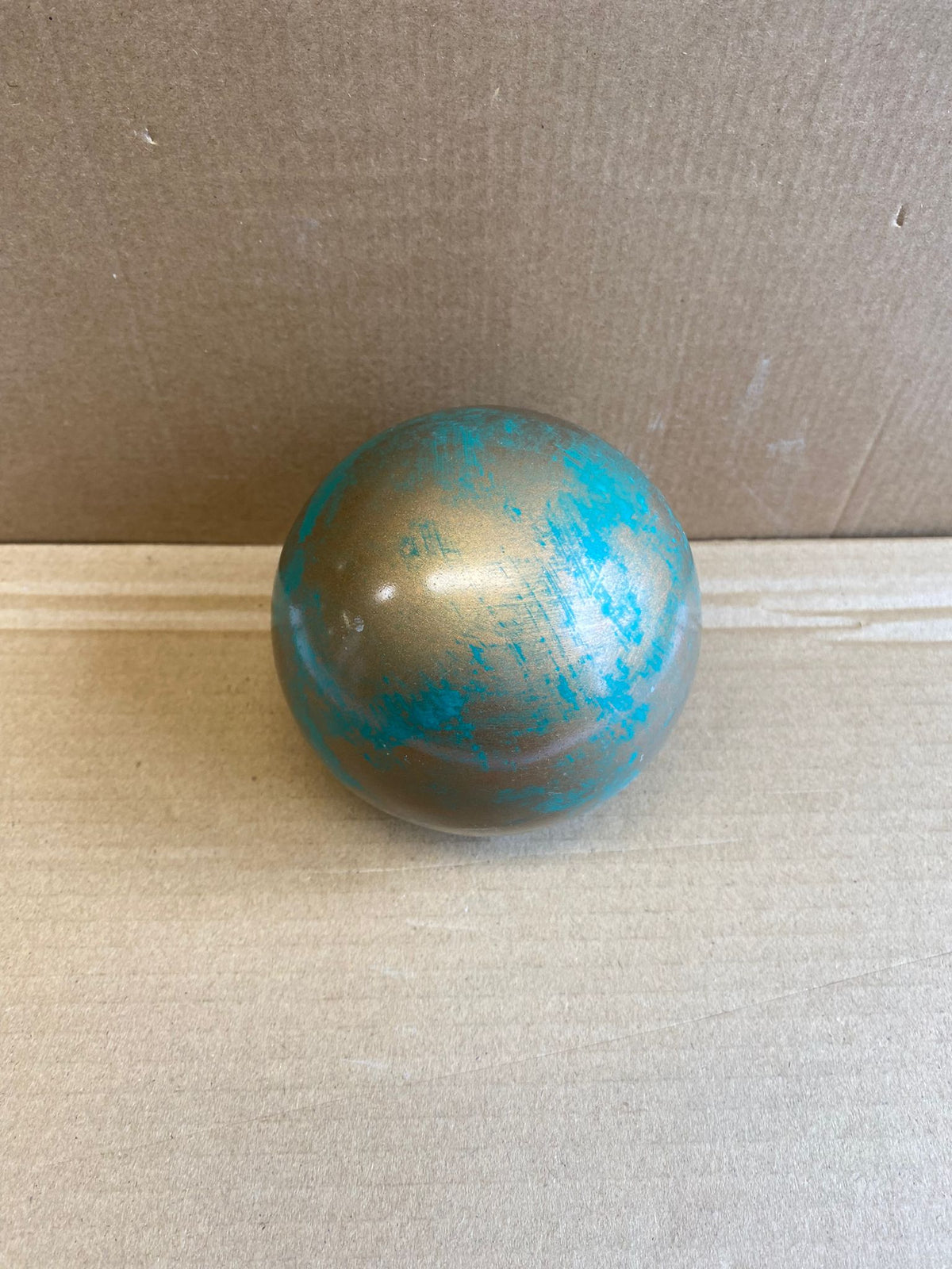 Dekokugel Edelstahl mit Bronze Effekt