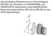 MULTI-Inspect 400 Schachtabgang (Reduzierung) zum Anschluss an Aquadrain / Aquatub / Siroplast