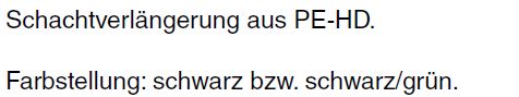 MULTI-Inspect 400 Schachtabgang (Reduzierung) zum Anschluss an Aquadrain / Aquatub / Siroplast