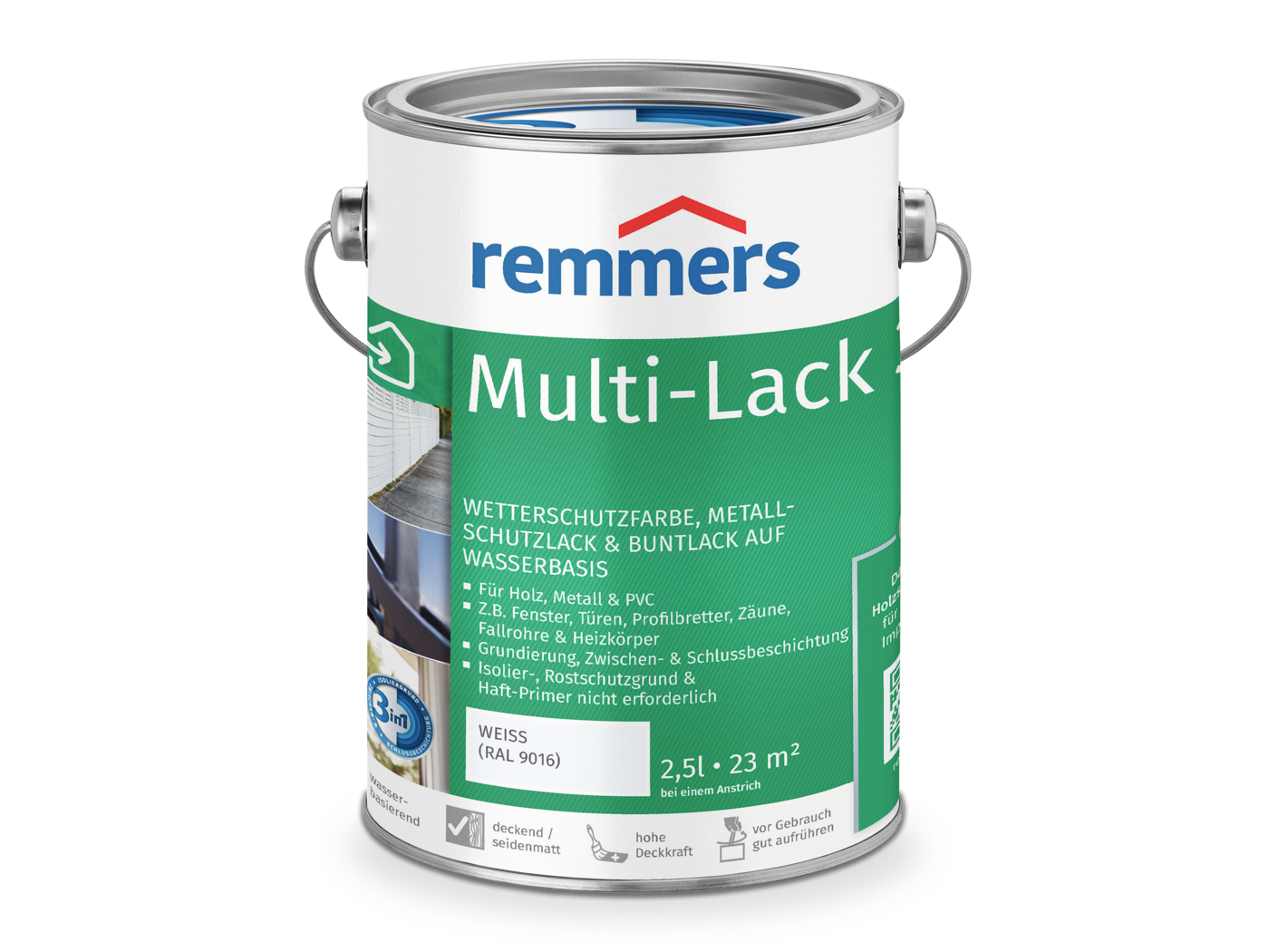 MULTI-LACK 3in1 WEIß RAL 9016 2,50 LTR