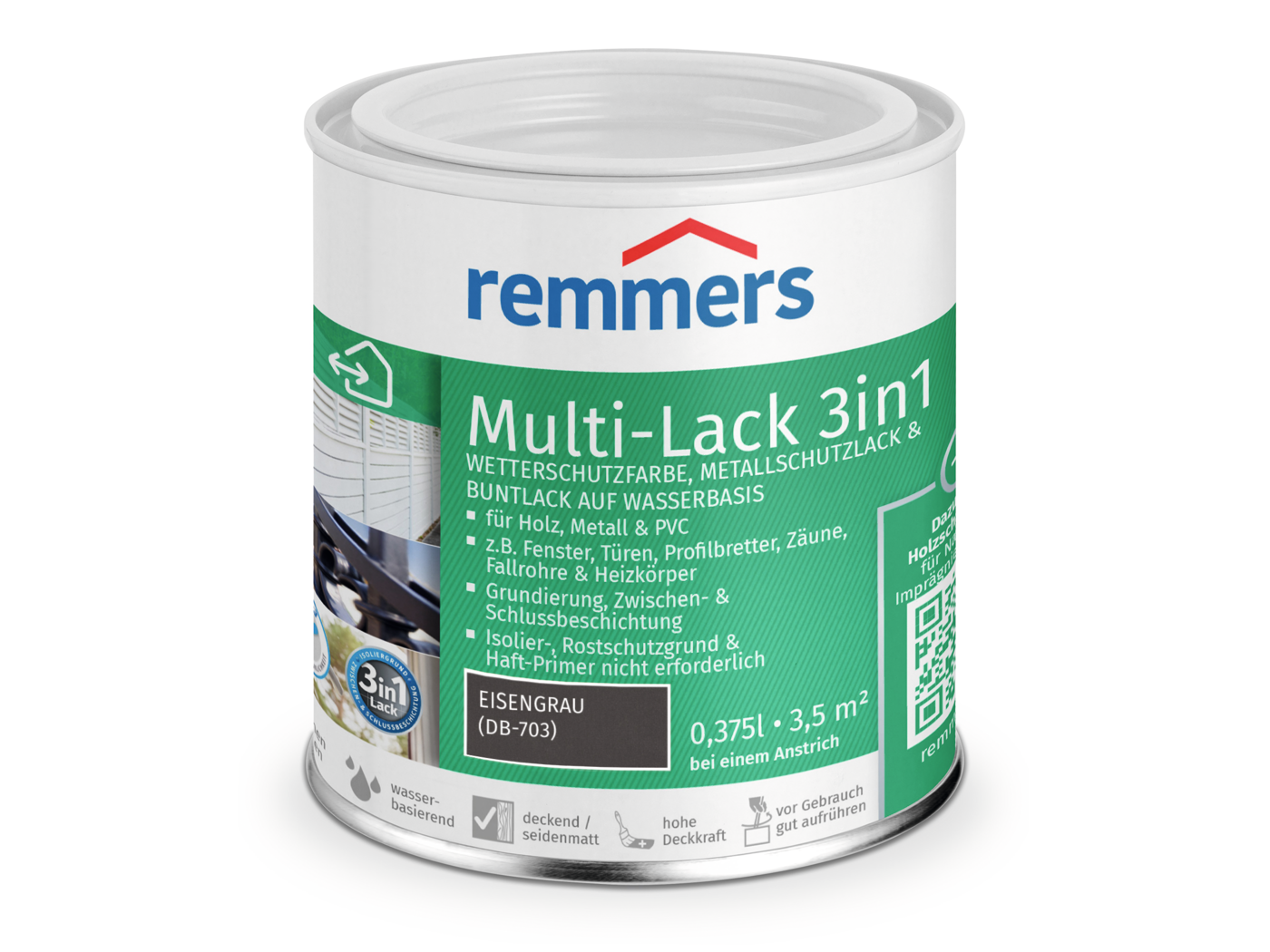 Remmers MULTI-LACK 3in1 EISENGRAU (DB-703)  0,375 LTR