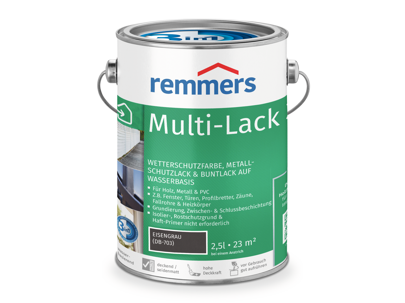 Remmers MULTI-LACK 3in1 EISENGRAU (DB-703)  2,50 LTR