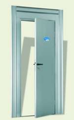 Baustellen-Schutztuer, verzinkt, Typ OVL Lichte Durchgangsmasse: 750 x 1930 mm rechts