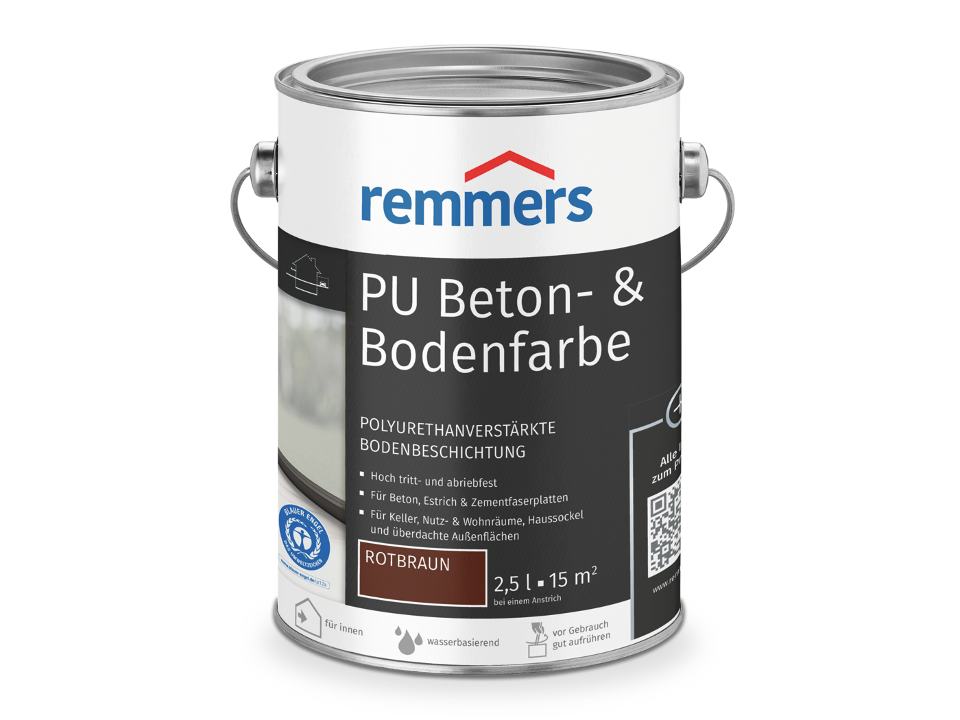 PU BETON- & BODENFARBE ROTBRAUN  2,50 LTR