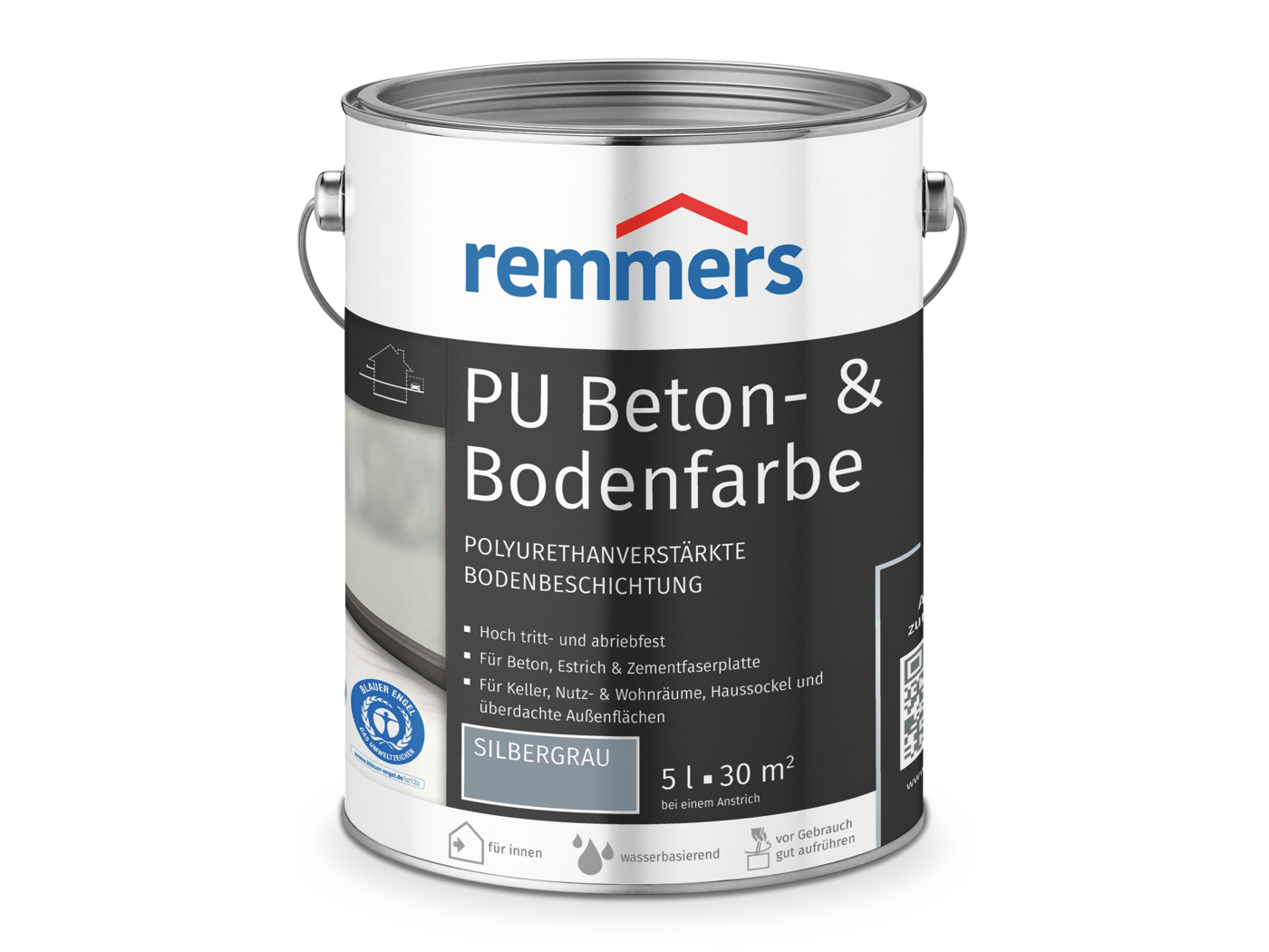 PU BETON- & BODENFARBE SILBERGRAU 5 LTR