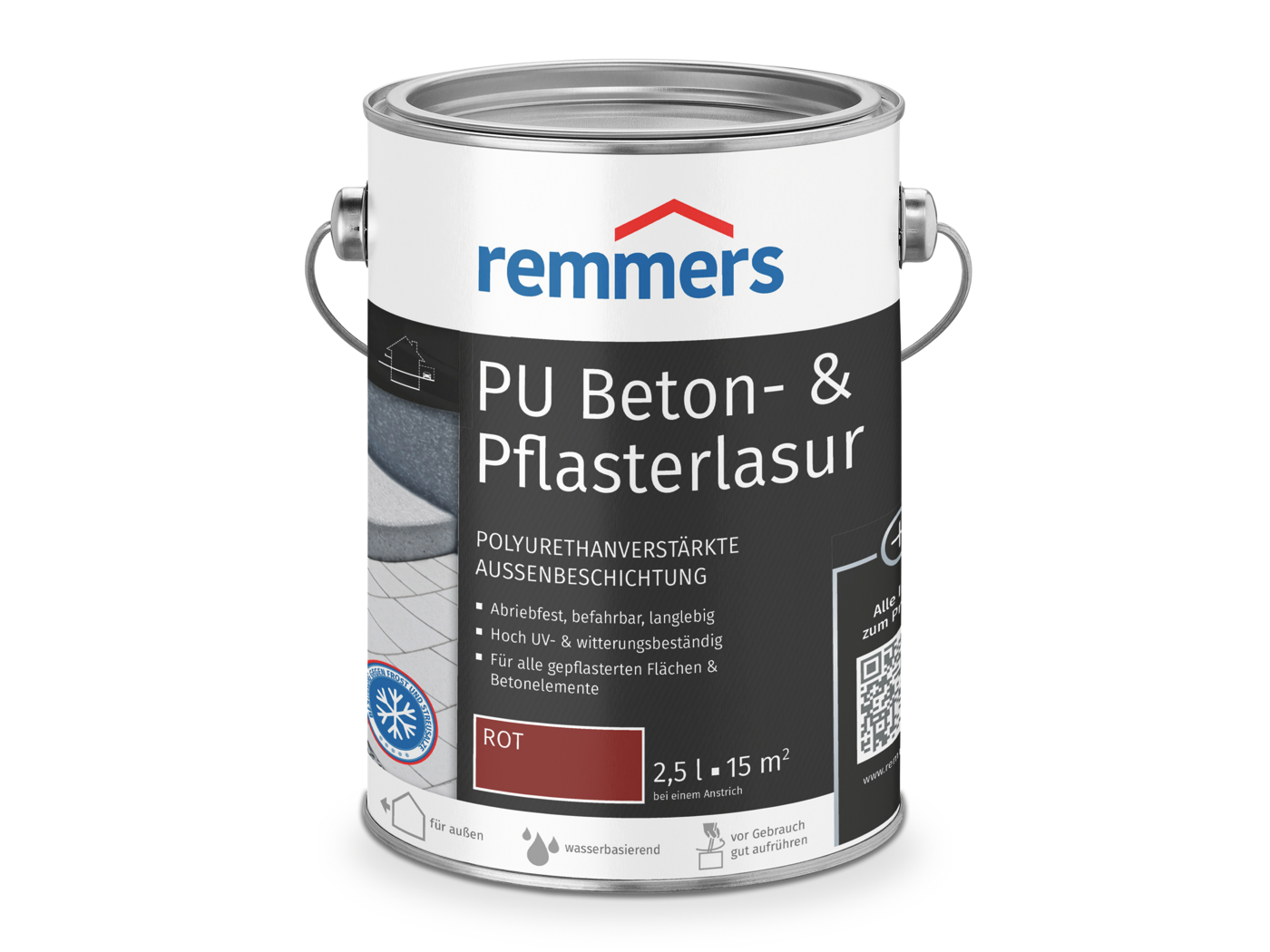 PU BETON- & PFLASTERLASUR ROT  2,50 LTR