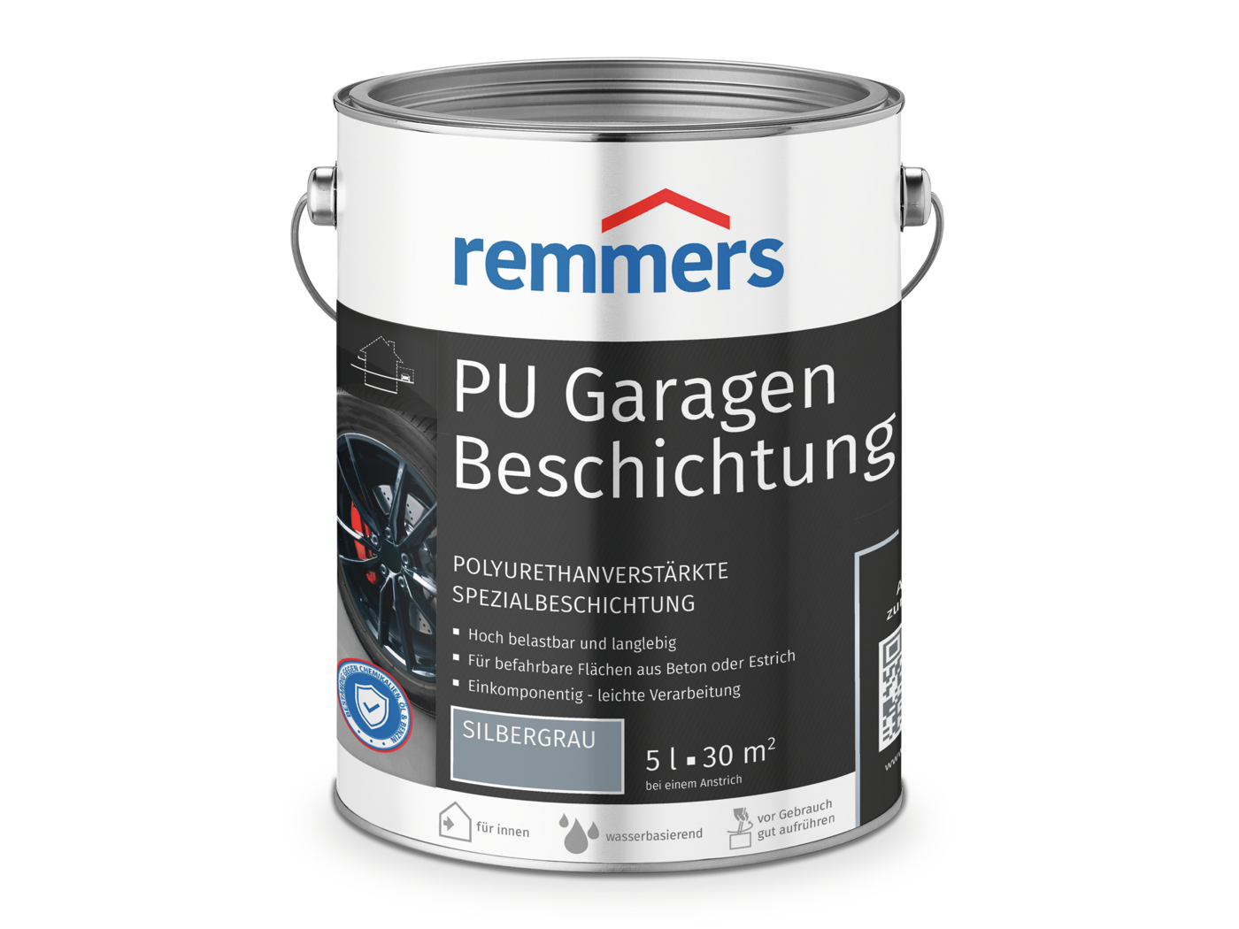 PU GARAGENBESCHICHTUNG SILBERGRAU 5 LTR