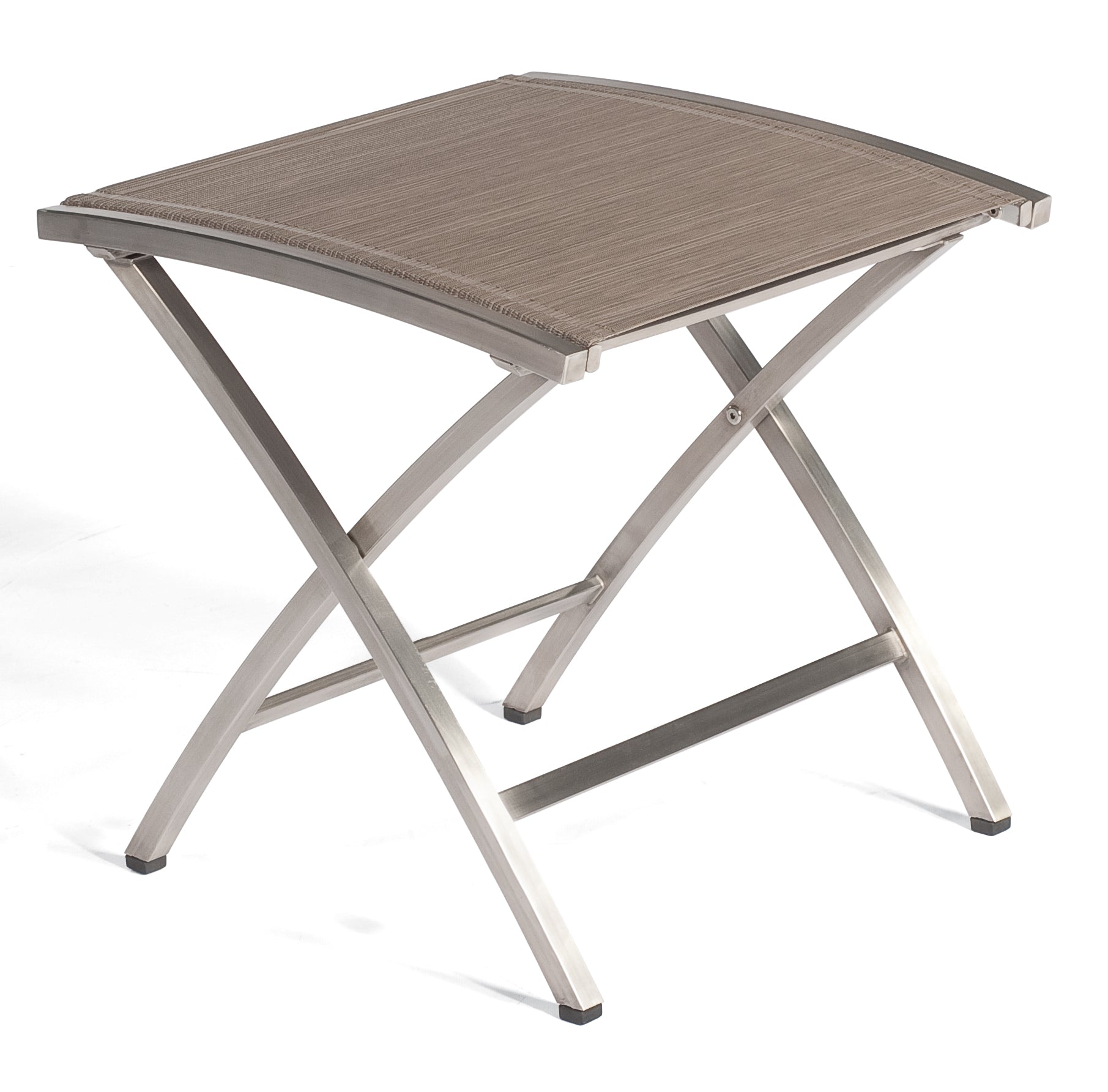 Fußhocker "PARAGON"
Edelstahl Textilgewebe taupe 
SonnenPartner