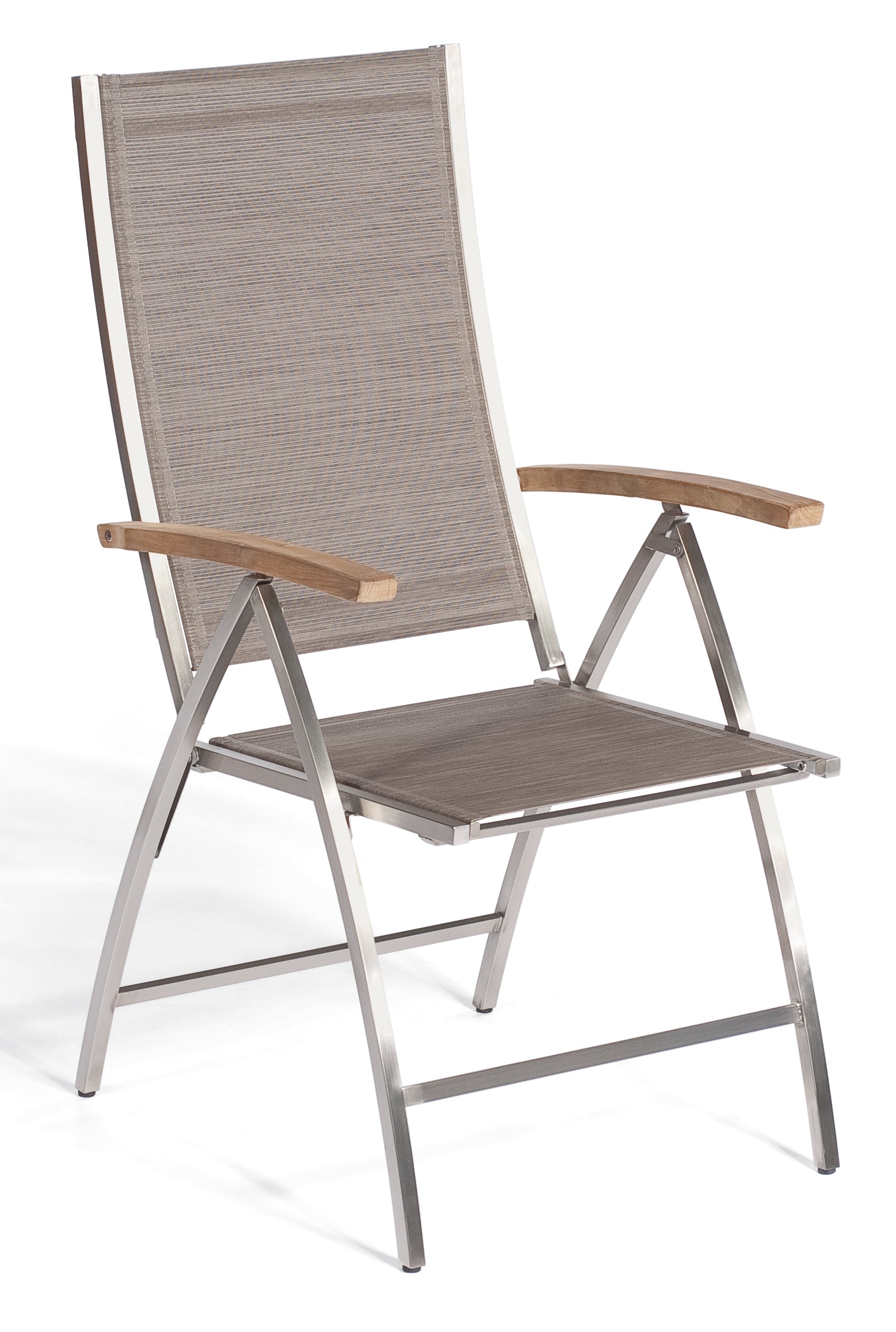 Klappsessel "PARAGON"
Edelstahl/Teakarmlehnen Textilgewebe taupe
SonnenPartner®