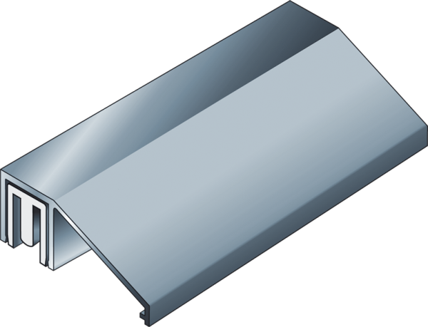 Regenleiste aufsteckbar 875 mm  fuer MZ-Tuer