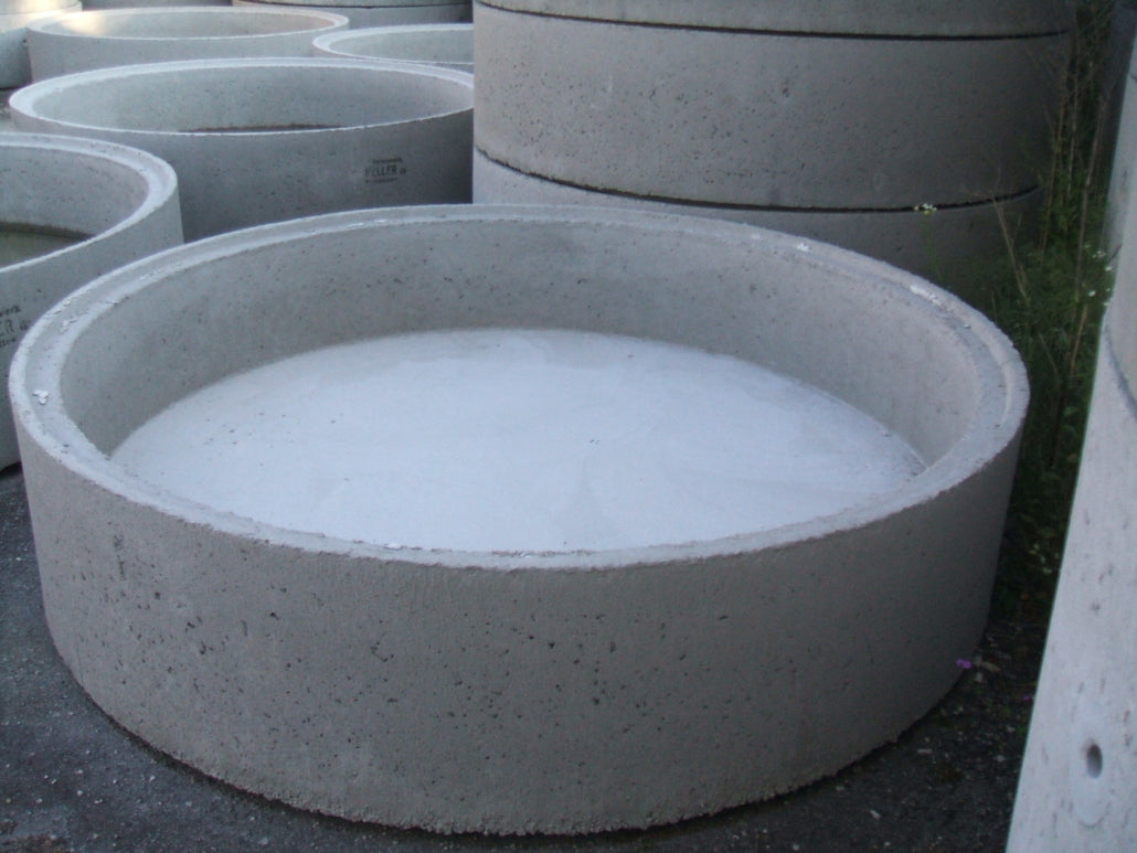 Schachunterteil 100/55cm, Schachtring mit Boden, ohne Öffnungen ( Sumpf )