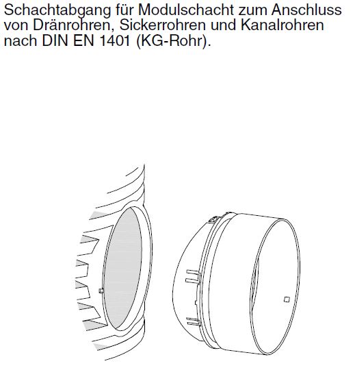 Sirobau S 300 Anschlussstück / KG-Rohr + Dränrohr DN 160