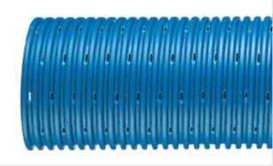 Sirobau S 300 Dränrohr blau, DIN 4262-1 Typ R1, Spezialdränrohr aus PVC-U mit Verbindungsmuffe