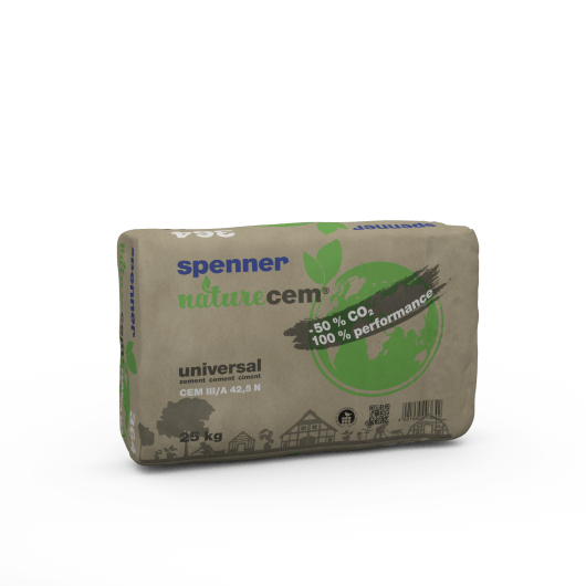 Zement naturecem  CEM II / C-M (S-LL) 42,5N - 25 kg / 56 Sack PALETTE