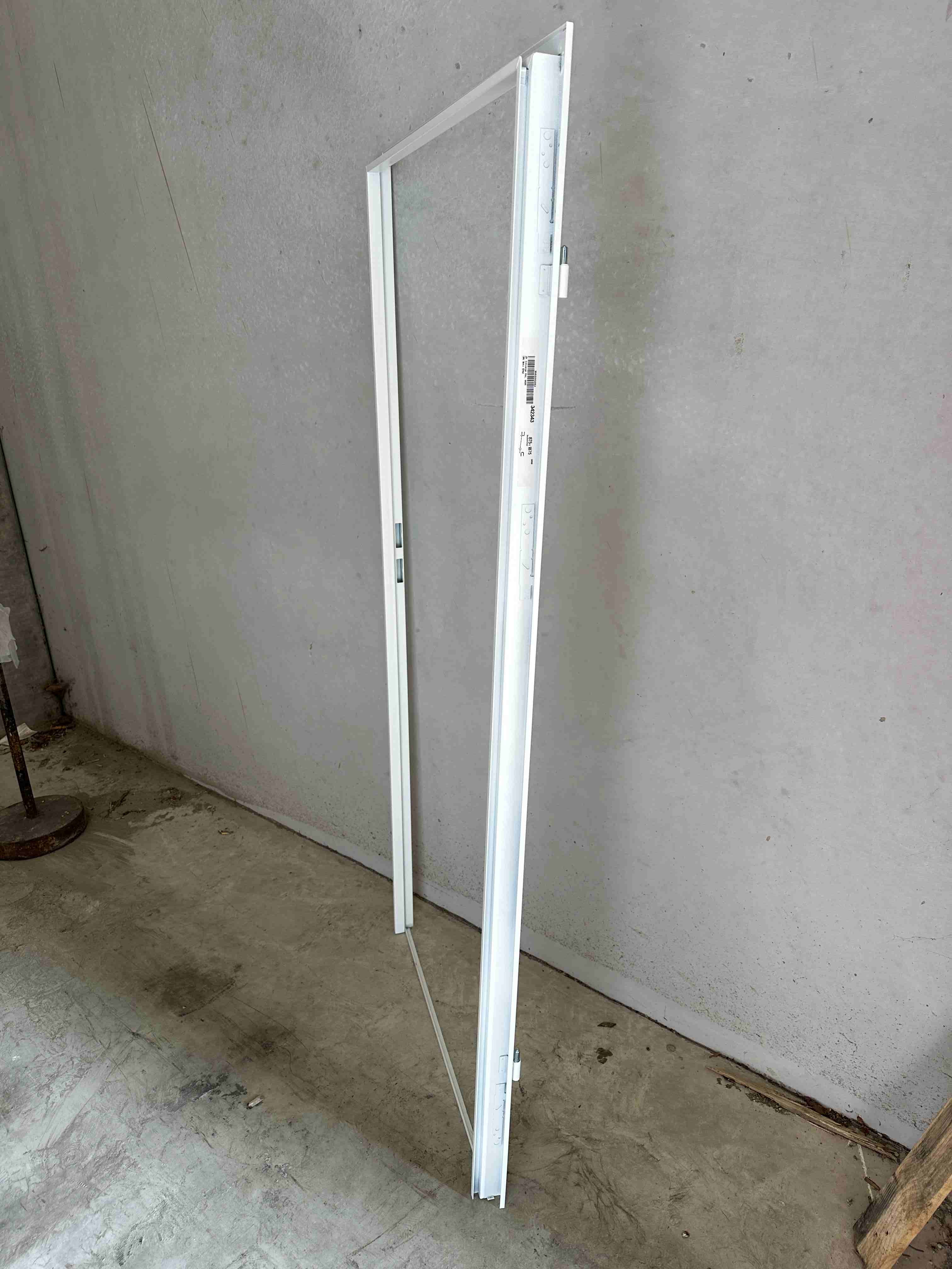 Stahl-Eckzarge, DIN links  875 x 1875 mm fuer ZK-Tuerblatt  2-tlg. Bänder angeschweisst