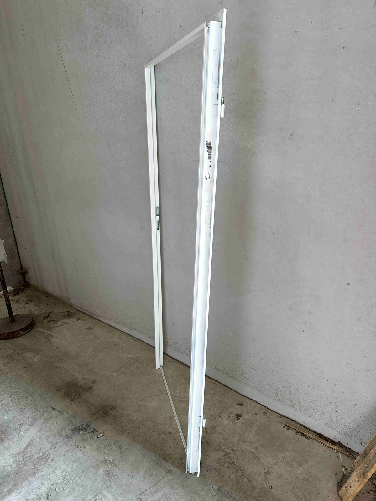 Stahl-Eckzarge, DIN rechts  1000 x 2125 mm fuer ZK-Tuerblatt  2-tlg. Bänder angeschweisst