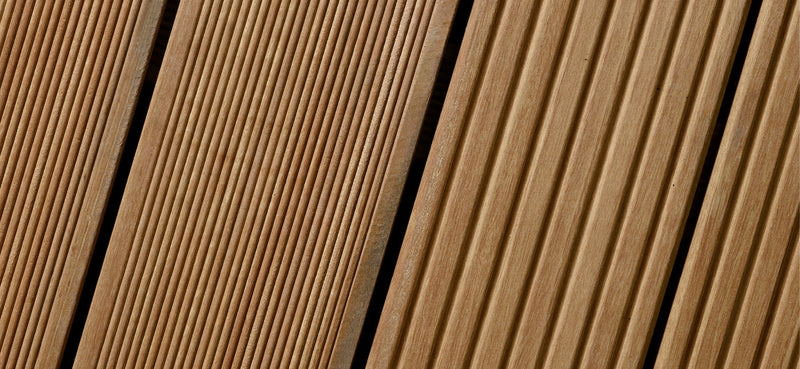 Bangkirai Terrassendiele Blue Star Premium Riffel/Trapez 25 x 145 mm T0901