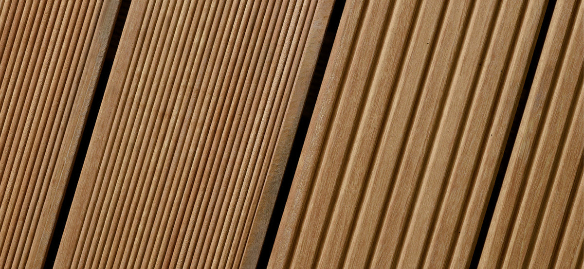 Bangkirai Terrassendiele Blue Star Premium Riffel/Trapez 25 x 145 mm T0901