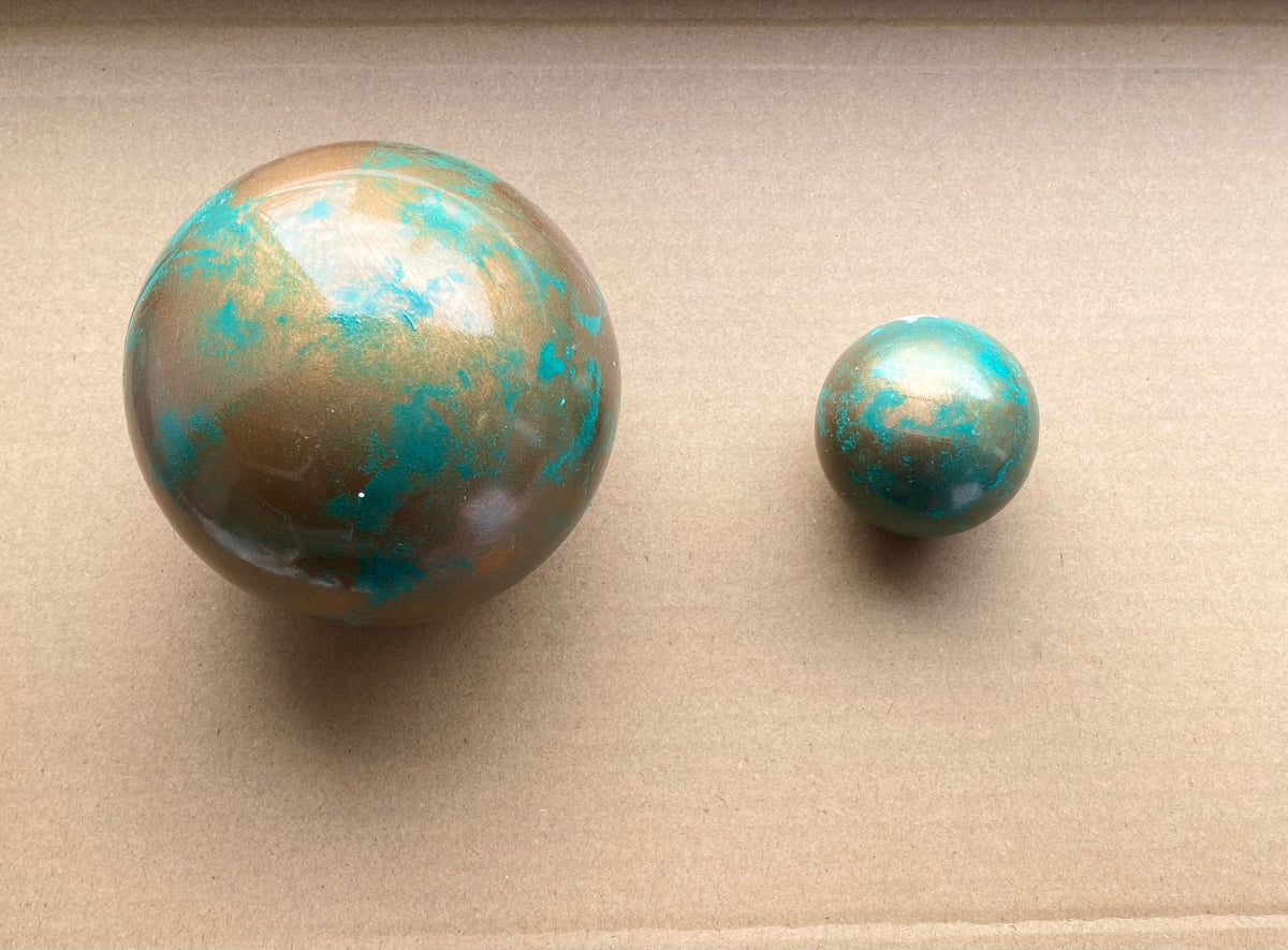 Dekokugel Edelstahl mit Bronze Effekt