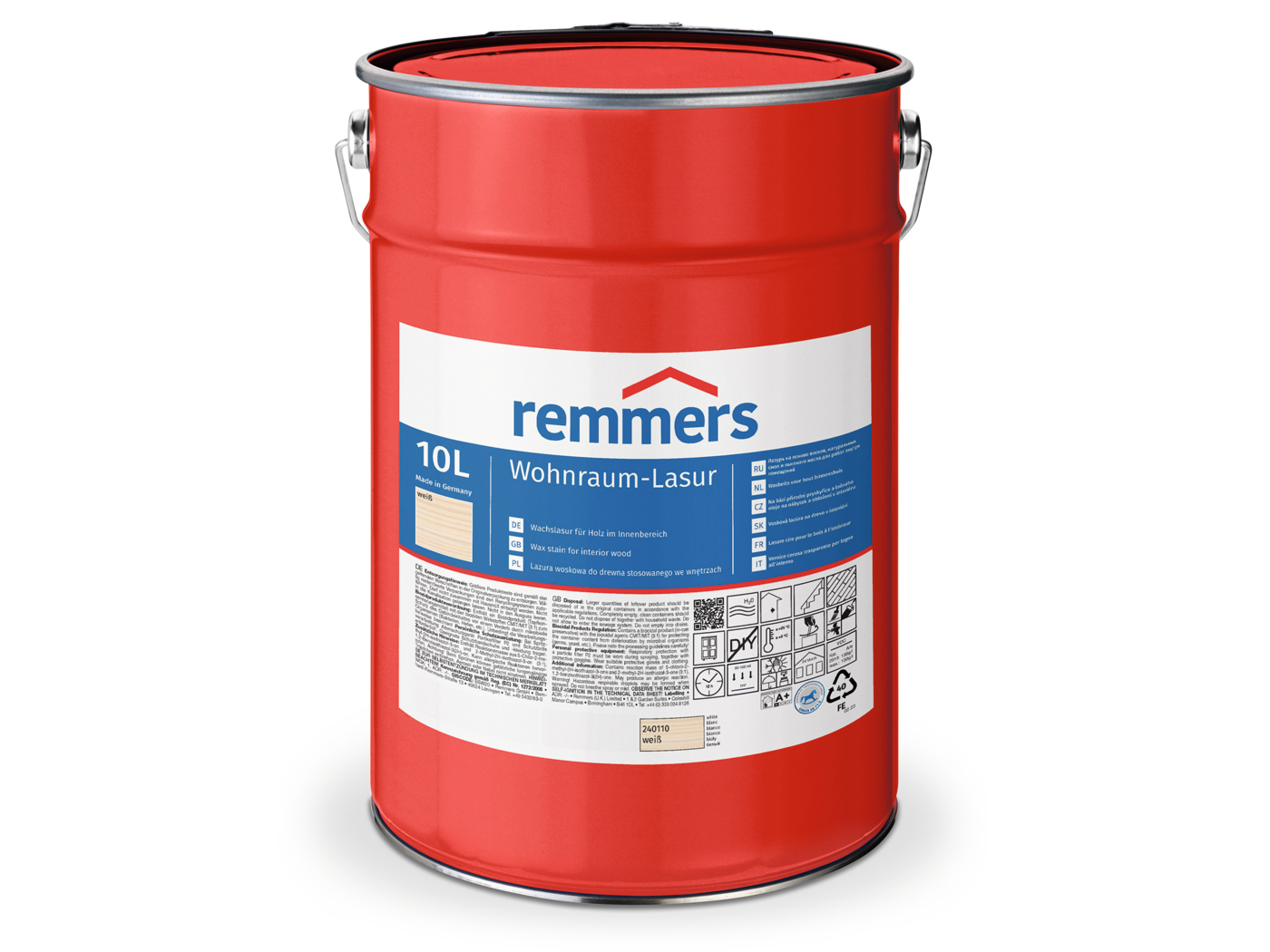 Remmers WOHNRAUM-LASUR WEIß  10,00 LTR