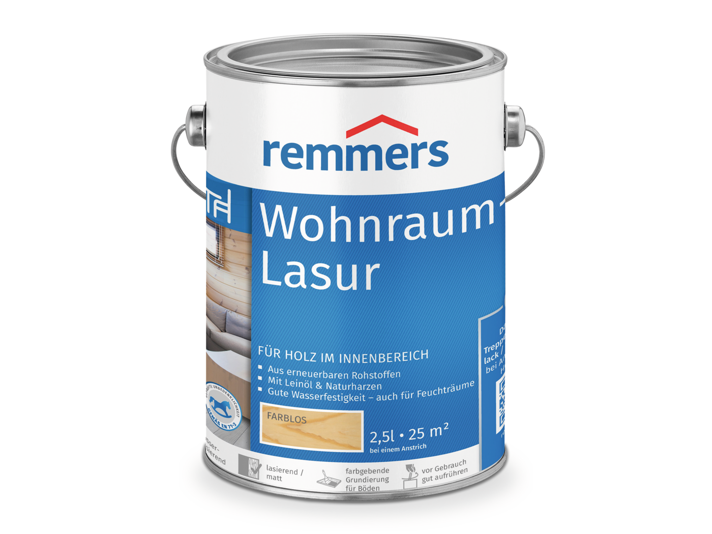 Remmers WOHNRAUM-LASUR FARBLOS  2,50 LTR