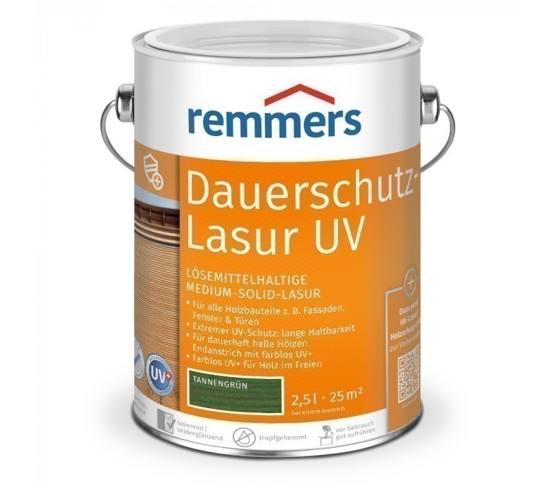 DAUERSCHUTZ-LASUR UV TANNENGRÜN 5,0l