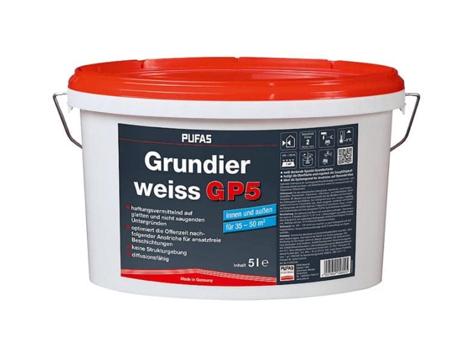 PUFAS Grundierweiss GP 5  5 Liter