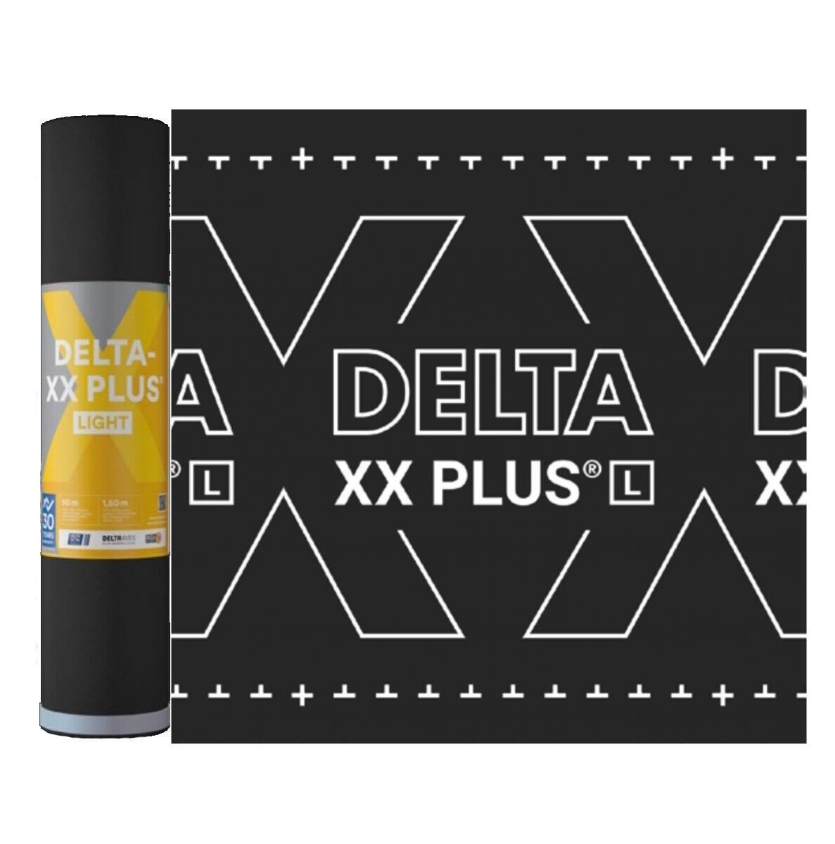 Delta-XX Plus Light Unterspannbahn Sd-Wert ca. 0,02m / 1,5 x 50 m / 75m² Rolle
